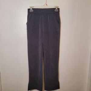 Lulu Peach Gray Heavy Knit Elastic Waist Pants Size Medium